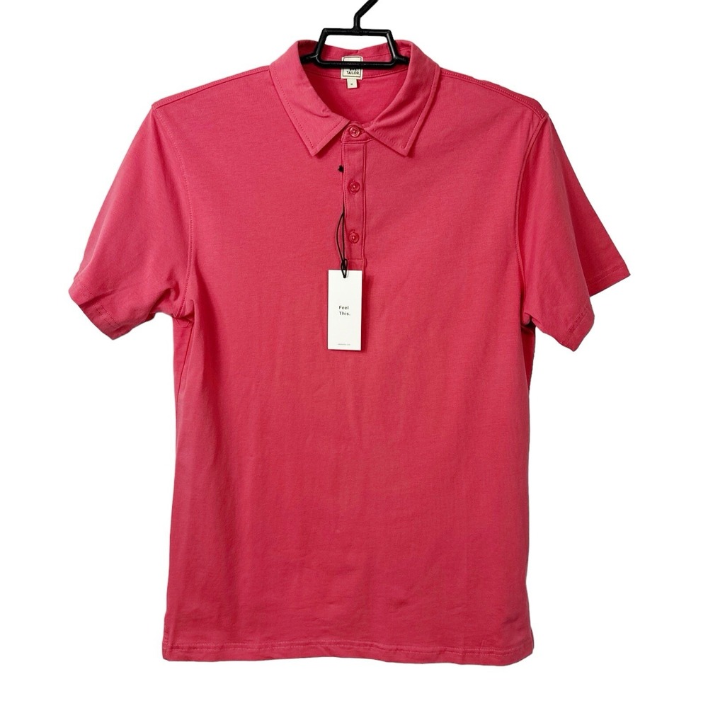 Swet Tailor Polo Shirt Men's M‎ Crimson (Salmon) Short Sleeve NWT 8351